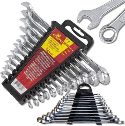 KINGTUL Serie - Dubbeluiteinde Ringsleutelset - 12-delig - 6-22 mm - CrV Staal