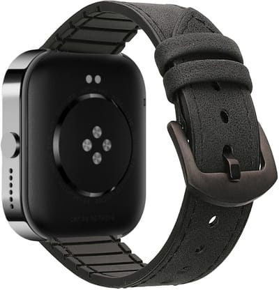 kwmobile horlogebandje geschikt voor CMF by Nothing Watch Pro (D395) bandje - Horlogeband voor smartwatch - Sporthorloge band van kunstleer - In zwart