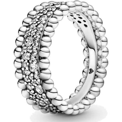 Bague Originale en Argent Sterling 925 Triple Bande Pavée Motif Chaîne Serpent Scintillante Bague Empilable Barre Pour Femmes Bijoux de Mode 9 gray