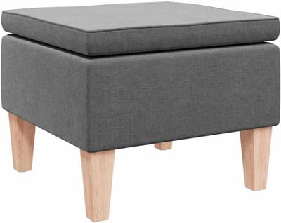 Voetenbank met Houten Poten en Zachte Stoffen Bekleding