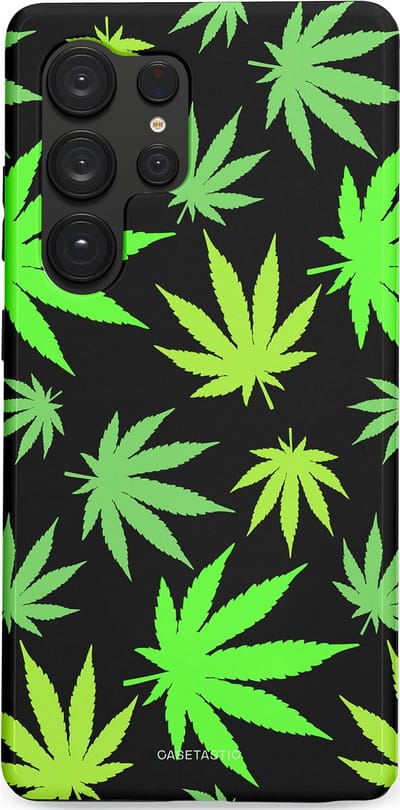 Casetastic Hoesje Geschikt voor Samsung S25 Ultra - Stijlvolle Beschermende Duo-layer Case - Cannabis