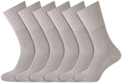 Heren sokken zonder elastiek | Wollen sokken | Merk: Basset | Kleur: Beige | Maat: 39 t/m 47 | 6 Paar