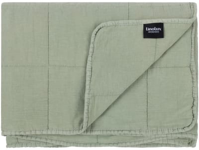 Linolux Sprei Blocks Stonewashed Mineral Green 160x260