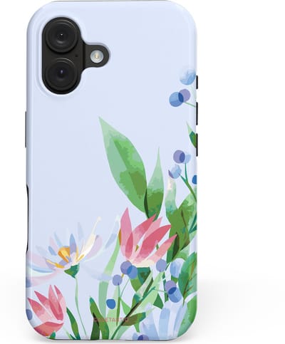 Casetastic hoesje geschikt voor Apple iPhone 16 - MagSafe - Dubbellaagse bescherming - Dromen in pastel - Fashion Case - Lichtgrijs Mintgroen