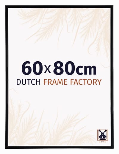 Fotolijst 60x80 cm - Kunststof - Zwart Hoogglans - Angers