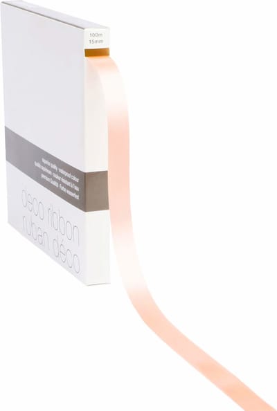 Lint satijn Zalm MEDIUM (15mm x 100m)