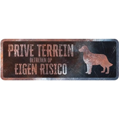 Frans golden retriever waarschuwingsbord D&D Home