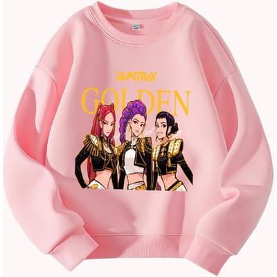 HUNTRX Golden Girls Grafische Print Casual Ronde Hals Lange Mouwen Katoenmix Sweatshirt voor Dames Mode Streetwear Pullover 140 blue