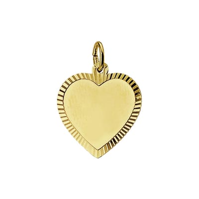 The Jewelry Collection Graveerhanger Mat Gediamanteerd - Goud