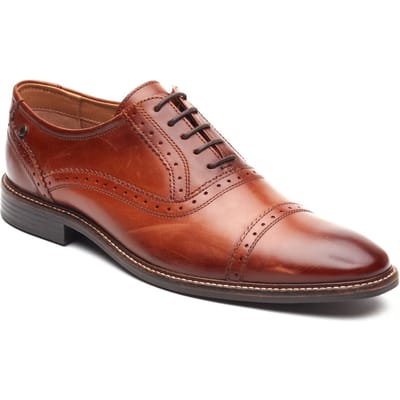 Base London Ascot Oxford Leer Heren Burnt Tan Oxford Schoenen