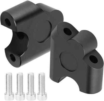 Handlebar Adapter voor Motorfiets, 22 mm Verhoging, Hoogteverstelling 30 mm, Comfortabele Rijpositie met CNC Aluminium Constructie, Geschikt voor Diverse Motoren