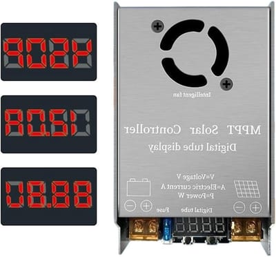 MPPT Zonne Controller - Solar Laadregelaar - Batterijen Opladen - 98% MPPT Efficiëntie - 450W - Zilver