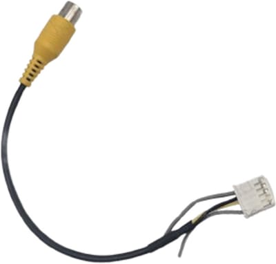 10-Pin naar RCA Adapterkabel – Universele Rear/Reverse Camera Verloopkabel – Android Carplay Autoradio – Gele Tulp Video Plug – 19cm