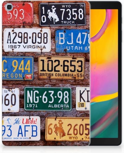 Samsung Galaxy Tab A 10.1 (2019) Tablet Backcover met foto Kentekenplaten
