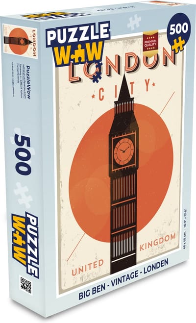 Puzzel Big Ben - Vintage - Londen - Legpuzzel - Puzzel 500 stukjes