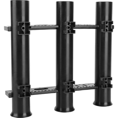 Buiten Vissen Verticale 3-Delige Hengelrek Opslaghouder Hengelbuis Montagebeugel black
