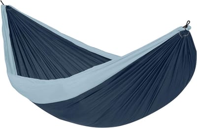 Reishangmat Eénpersoons - Outdoor hangmat - Ontspannen buiten - Eenvoudig mee te nemen - 700 gram - Blauw