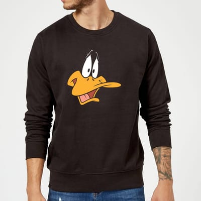 Looney Tunes Daffy Duck Face Trui - Zwart - M