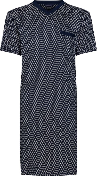 Pastunette Heren Nachthemd Graphic - Blauw - Katoen/Modal - Maat S