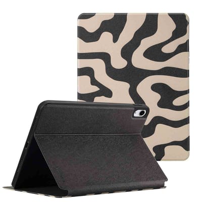 Selencia Vivid tablethoes voor de Apple iPad 11 (2025) 11 inch A16 / iPad 10 (2022) 10.9 inch - Art Wave Black