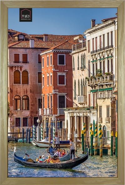 HAES DECO - Houten Fotolijst Venezia goud voor 1 foto formaat 30x40 -SP13240