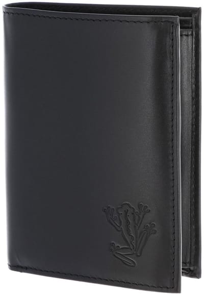 oxmox Leren portemonnee Leather RFID Protect Kombibörse Frog 2.0 Embossed Black zwart