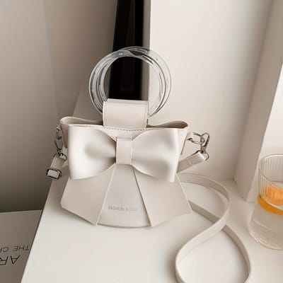 Chique Emmer Tas Elegante Dames Emmer Tas | Afneembare Riem, Casual Schouder & Crossbody Portemonnee Handtas wit