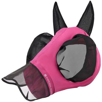 Imperial Riding - Vliegenmasker met Neus - IRHTrail Ride - Pink - Maat Cob