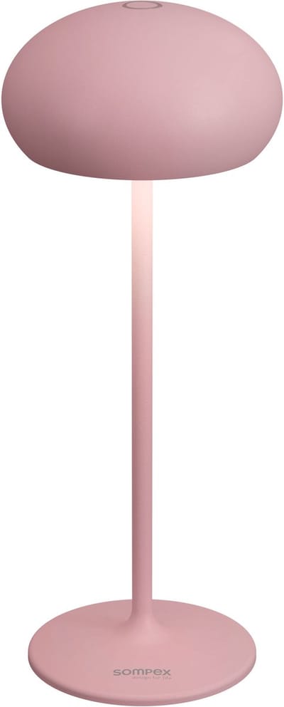 Sompex tafellamp | PEBBLE | Roze | Oplaadbaar | Accu / dimbaar / draadloos / overal mee naar toe te nemen / staat leuk op de tafel - overal even cool