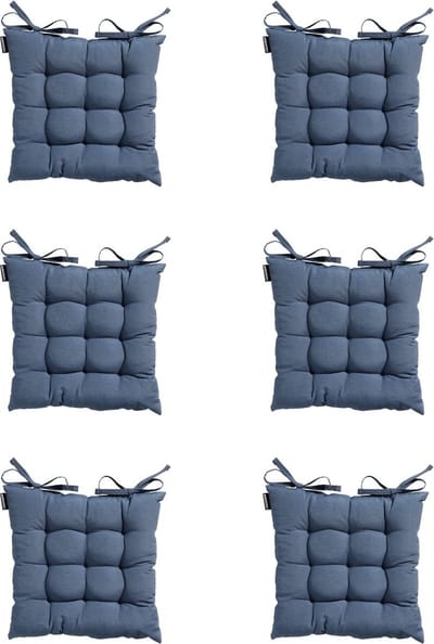 Madison - Zitkussen - Universeel - 6 stk. - 46x46 cm - Safier - Tuin