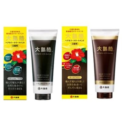 Oshima Tsubaki - Hair Color Treatment Dark Brown - 180g