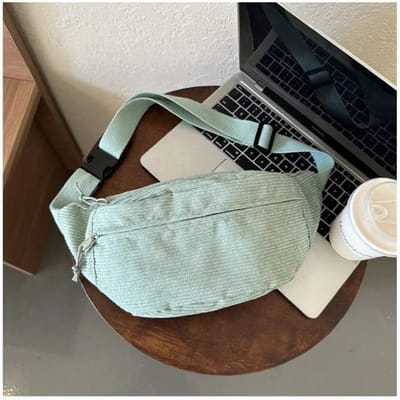 Corduroy Dames Heuptas Canvas Studenten Schoudertas Crossbody Borsttas Fanny Pack Mode Telefoon Banaan Vrouwelijke Bum Riemtassen