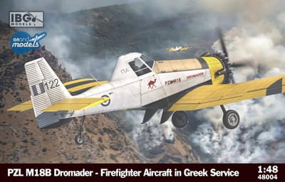 IBG Models Modelbouwpakket Vliegtuigen - 48004 PZL M18B Dromader - Brandbestrijdingsvliegtuig in Griekse Dienst - Pools Propellervliegtuig Plastic - 1:48 - Modelbouw