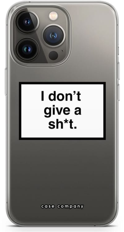 Case Company® - Hoesje geschikt voor iPhone 13 Pro hoesje - Don't give a shit - Soft Cover Telefoonhoesje - Bescherming aan alle Kanten en Schermrand