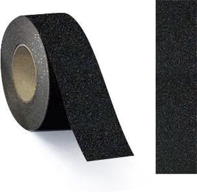 Doodadeals® Anti Slip Tape – Trap Strip Zelfklevend Antraciet – 5 m x 25 mm – Gritlaag – Voor Binnen en Buiten