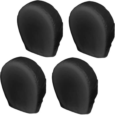 Bandenhoezen 4 stuks - Reservewielhoezen - Banden beschermen - Waterdicht Oxford doek - 22-26 inch - Zwart