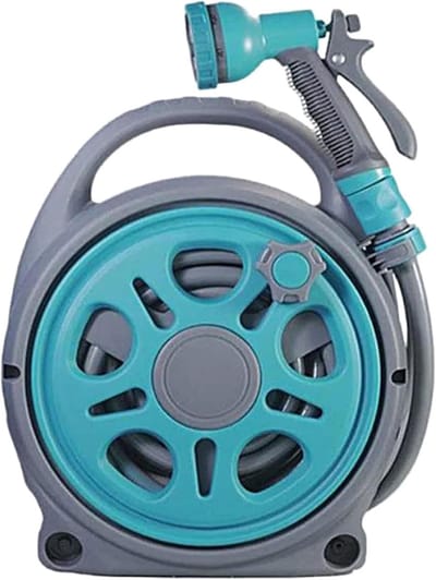 Tuinslanghaspel - Slangoproler - Tuin en Auto - 7 Sproei standen - 20 meter - Grijs