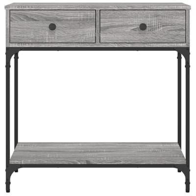 vidaXL - Wandtafel - 75x34,5x75 - cm - bewerkt - hout - grijs - sonoma - eikenkleurig
