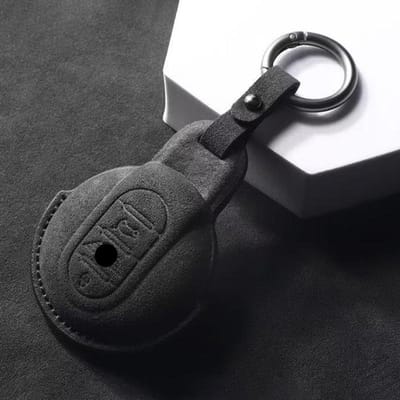 Coque de clé de voiture en cuir Porte-clés pour Bmw Mini Cooper S One Jcw F54 F55 F56 F57 F60 Clubman Countryman Étui de clé Protecteur gray