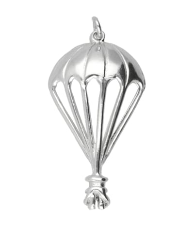 Zilveren Parachute kettinghanger