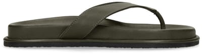 Sacha - Dames - Groene leren slippers - Maat 36