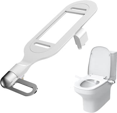 Bidet Sproeier - Hand Bidet - Hygiënische Reiniging - Dubbele Zelfreinigende Sproeiers - 49x18 cm - Wit