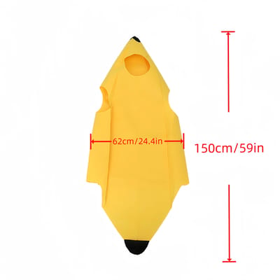 Volwassenen Kinderen Unisex Grappig Banaan Cosplay Kostuum Pak Geel Halloween Fruit Verkleedfeest Festival Dans Jurk Kostuum One Size yellow