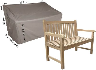 Raffles Covers Beschermhoes tuinbank - 135 x 65 H: 95 cm - RTGB135 - Waterdicht - Ademend - UV-bestendig - Elastisch rijgkoord - Beschermhoes tuinmeubelen
