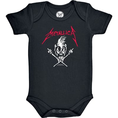 Metallica Body voor babys - Metal-Kids - Scary Guy - voor Kinderen - zwart
