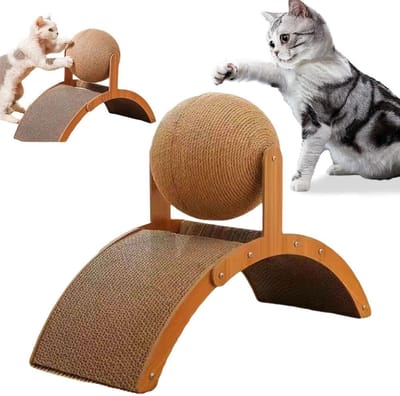 Krabpaal voor katten, kartonnen krabplank voor katten, krabpaal voor kittens, sisal krabplank voor katten, krabmat voor katten - 35x15x26 cm
