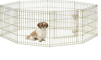 AHD® Puppyren - Hondenren - konijnenren - Dierenren - Goud - ‎158cm x 158cm x 61cm