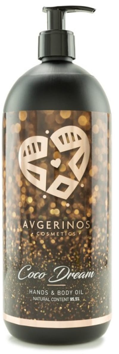 AVGERINOS COCO DREAM 1 LITER - PROFESSIONELE BODY OLIE - MASSAGEOLIE - HUIDOLIE - HAAROLIE