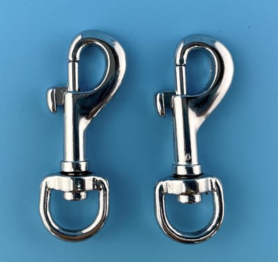 *** 4x RVS Musketonhaak - 6 cm - van Musketon" van Heble® ***