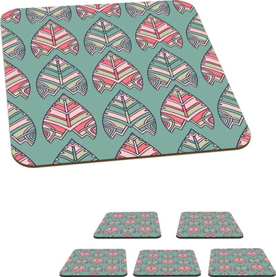 Onderzetters voor glazen - Patronen - Tribal - Retro - 10x10 cm - Glasonderzetters - 6 stuks